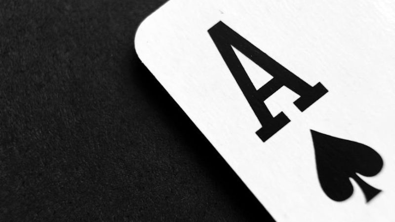 Detailed view of an Ace of Spades card symbolizing luck and strategy.